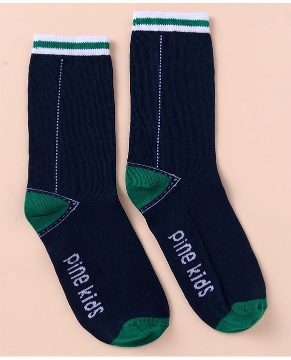 Pine Kids Cotton Knit Ankle Length Color Block Socks Pack Of 3 (Color May Vary)