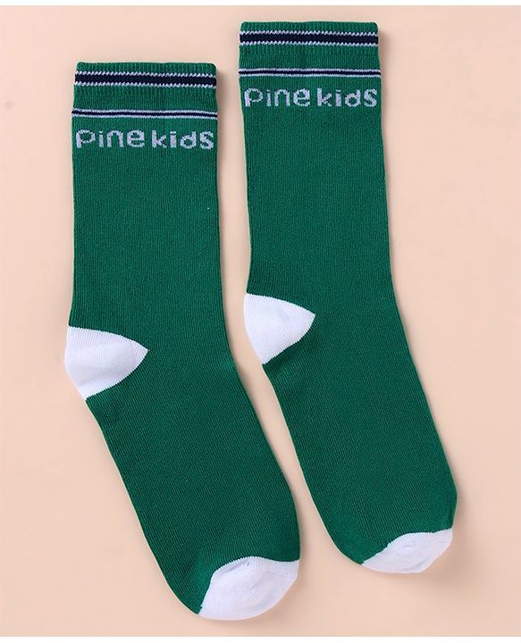 Pine Kids Cotton Knit Ankle Length Color Block Socks Pack Of 3 (Color May Vary)