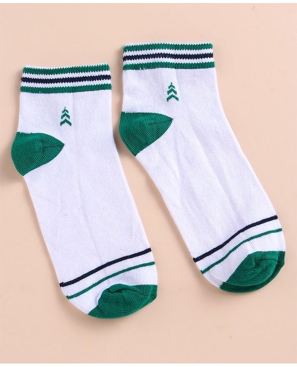 Pine Kids Cotton Knit Ankle Length Color Block Socks Pack Of 3 (Color May Vary)
