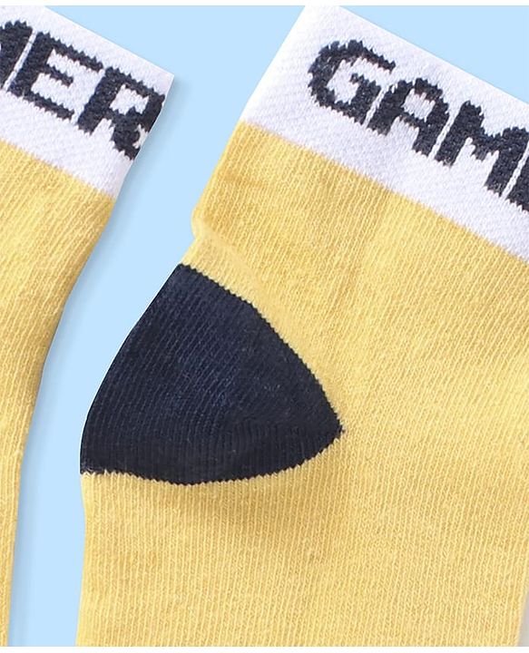 Pine Kids Knit Ankle Length Socks With Gamer Design Pack of 3 (Colour May Vary)