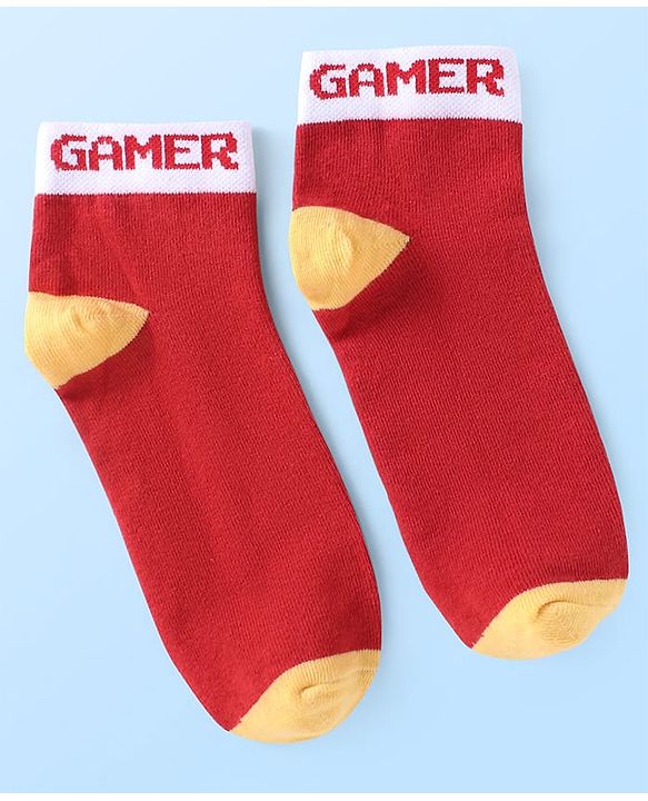 Pine Kids Knit Ankle Length Socks With Gamer Design Pack of 3 (Colour May Vary)