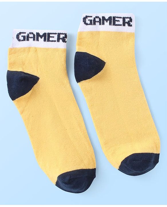 Pine Kids Knit Ankle Length Socks With Gamer Design Pack of 3 (Colour May Vary)