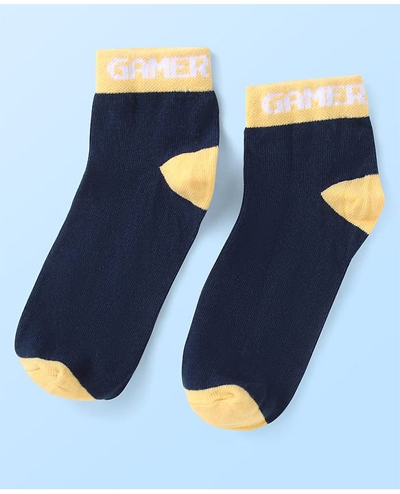 Pine Kids Knit Ankle Length Socks With Gamer Design Pack of 3 (Colour May Vary)