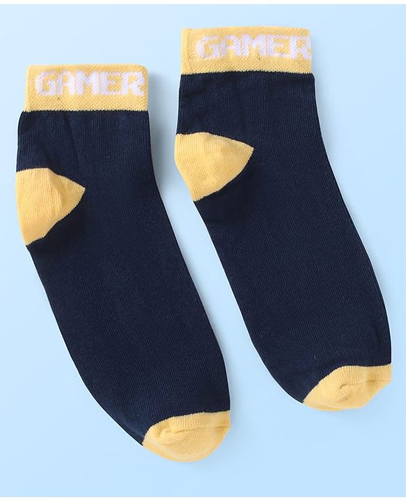 Pine Kids Knit Ankle Length Socks With Gamer Design Pack of 3 (Colour May Vary)