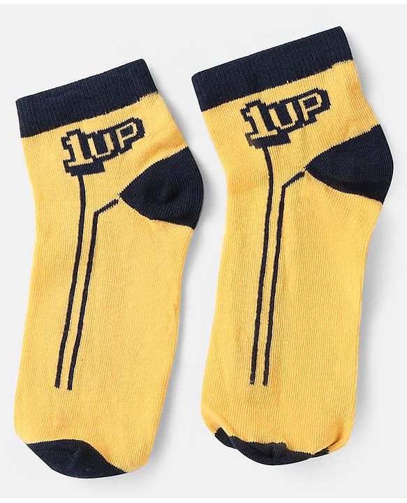Pine Kids Knit Ankle Length Socks with Text Design Pack of 3 (Color May Vary)