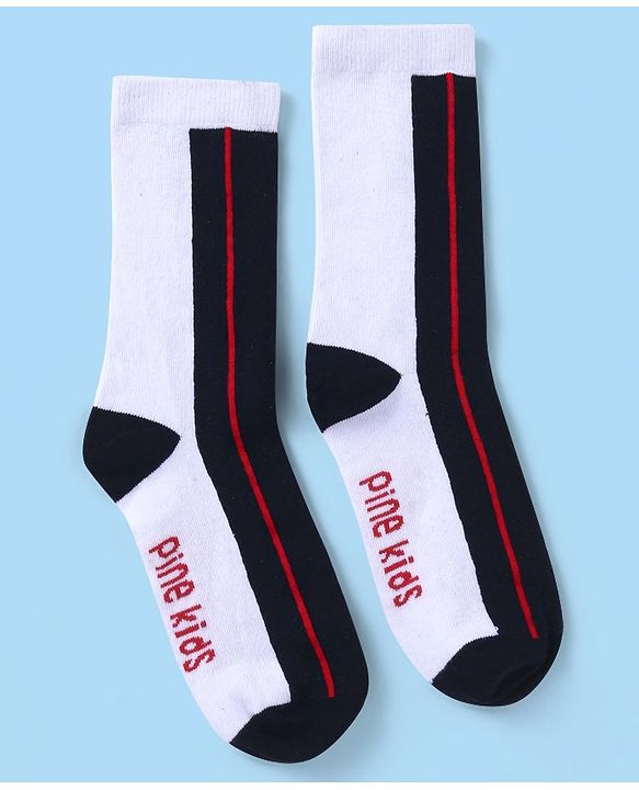 Pine Kids Cotton Knit Ankle Length Color Block Socks Pack Of 3 (Color May Vary)