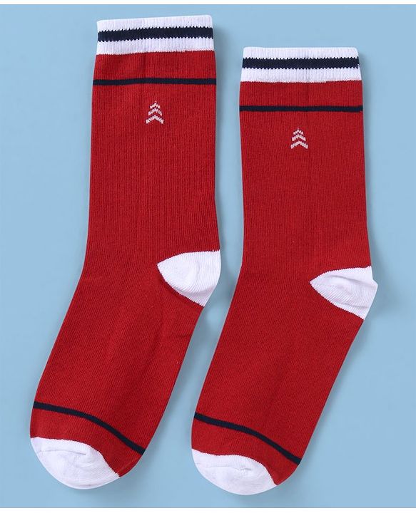 Pine Kids Cotton Knit Ankle Length Color Block Socks Pack Of 3 (Color May Vary)