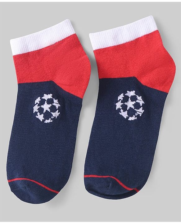 Pine Kids Knit Ankle Length Socks with Stars Design & Color Block Pack of 3 (Color May Vary)