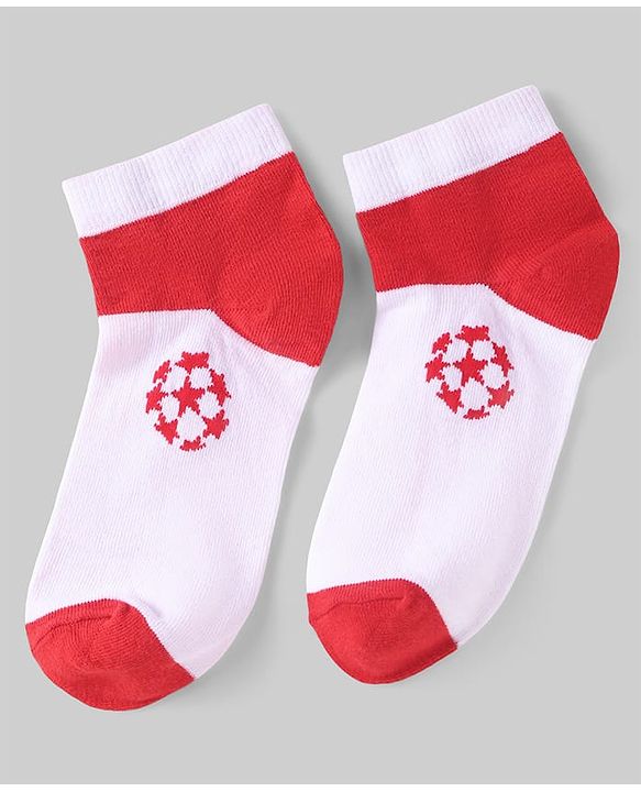 Pine Kids Knit Ankle Length Socks with Stars Design & Color Block Pack of 3 (Color May Vary)