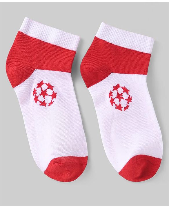 Pine Kids Knit Ankle Length Socks with Stars Design & Color Block Pack of 3 (Color May Vary)