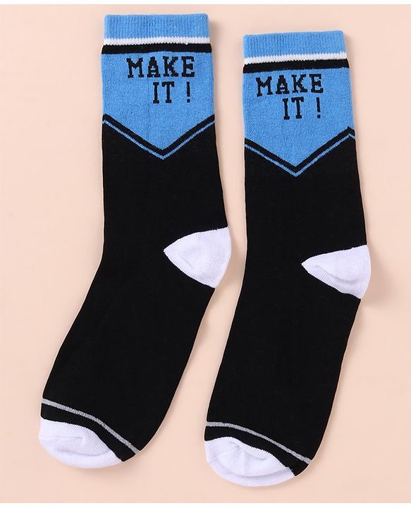 Pine Kids Cotton Knit Ankle Length Color Block Sport Theme Socks Pack Of 3 (Color May Vary)