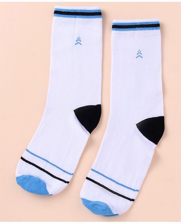 Pine Kids Cotton Knit Ankle Length Color Block Sport Theme Socks Pack Of 3 (Color May Vary)