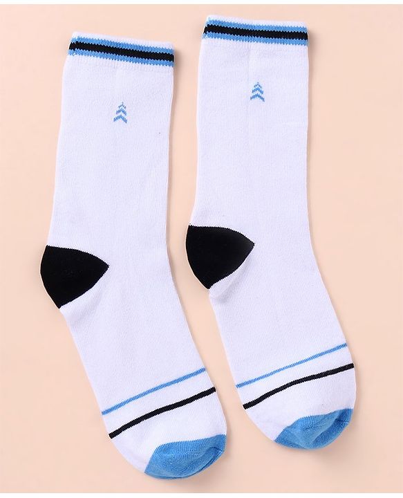 Pine Kids Cotton Knit Ankle Length Color Block Sport Theme Socks Pack Of 3 (Color May Vary)