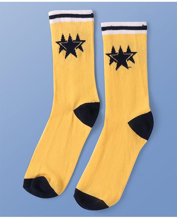 Pine Kids Knit Ankle Length Socks with Star Design Pack of 5 (Color May Vary)