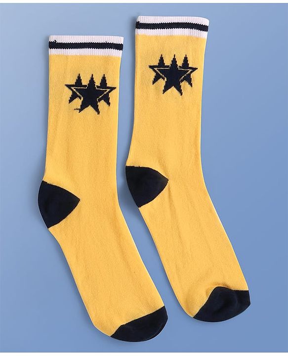 Pine Kids Knit Ankle Length Socks with Star Design Pack of 5 (Color May Vary)