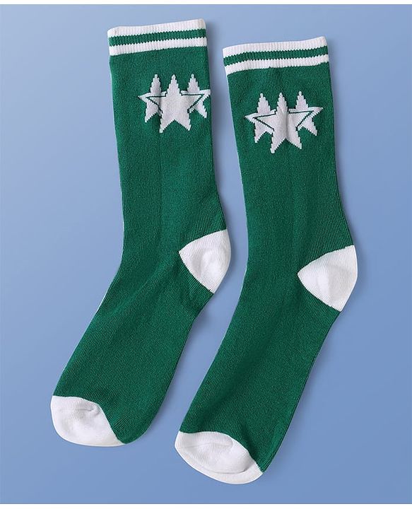 Pine Kids Knit Ankle Length Socks with Star Design Pack of 5 (Color May Vary)