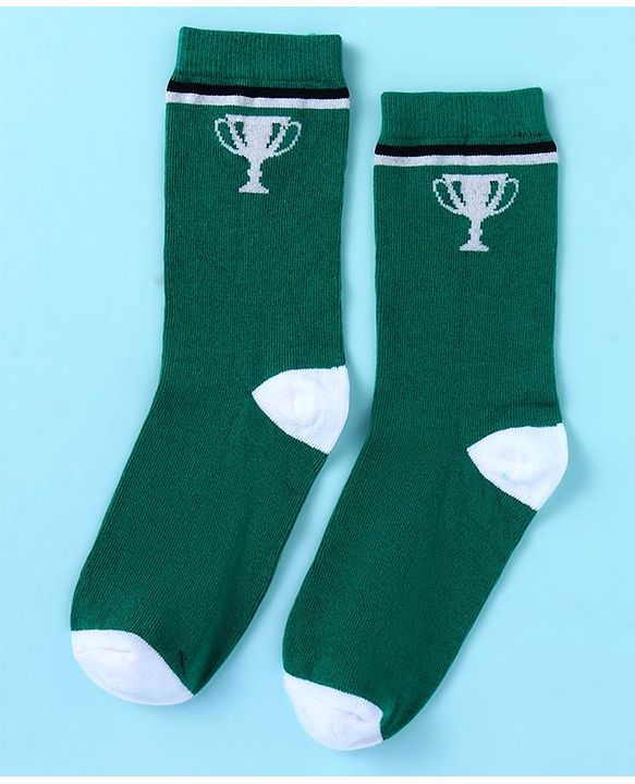 Pine Kids Cotton Ankle Length Color Block Sport Theme Socks Pack Of 5 (Color May Vary)