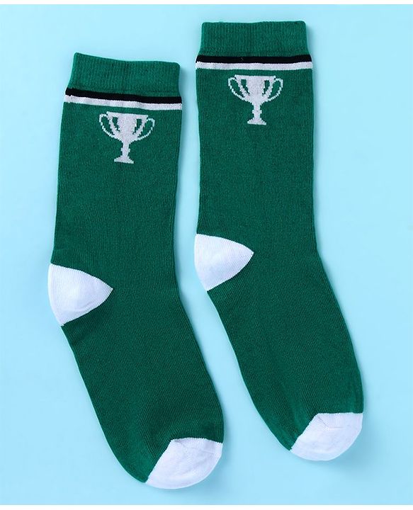 Pine Kids Cotton Ankle Length Color Block Sport Theme Socks Pack Of 5 (Color May Vary)
