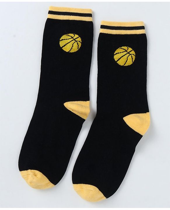 Pine Kids Cotton Knit Ankle Length Sport Theme Socks Pack Of 5 (Color May Vary)