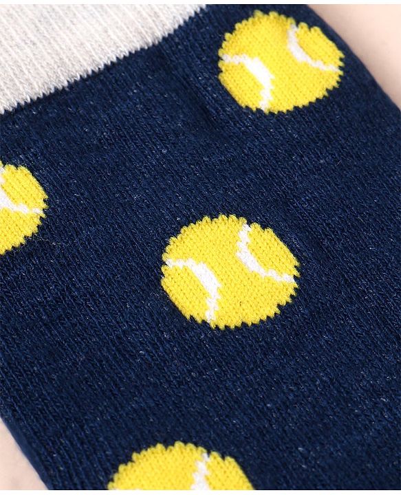 Pine Kids Cotton Knit Ankle Length Sport Theme Socks Pack Of 3 (Color May Vary)