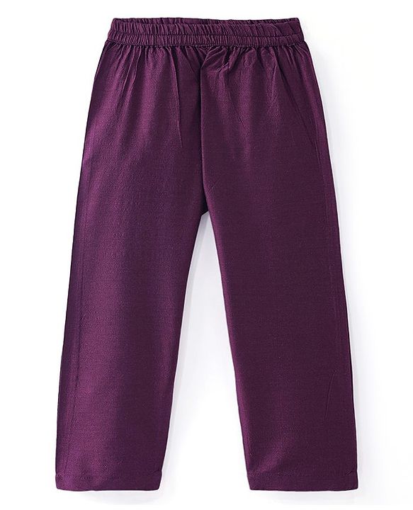 Babyhug Lurex Zari Sequin Embroidered Kurta Pyjama Set - Magenta