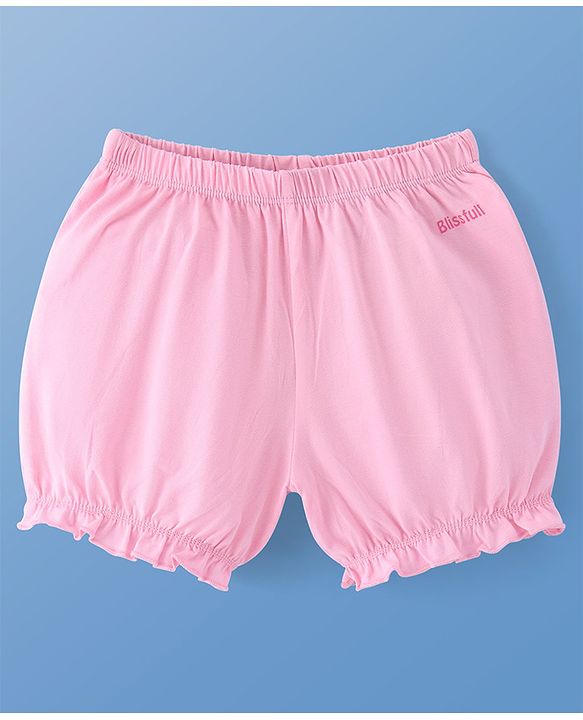 Pine Kids Cotton Lycra Knit Stripes & Polka Dot Printed Bloomers Pack of 3 (Colour & Print May Vary)