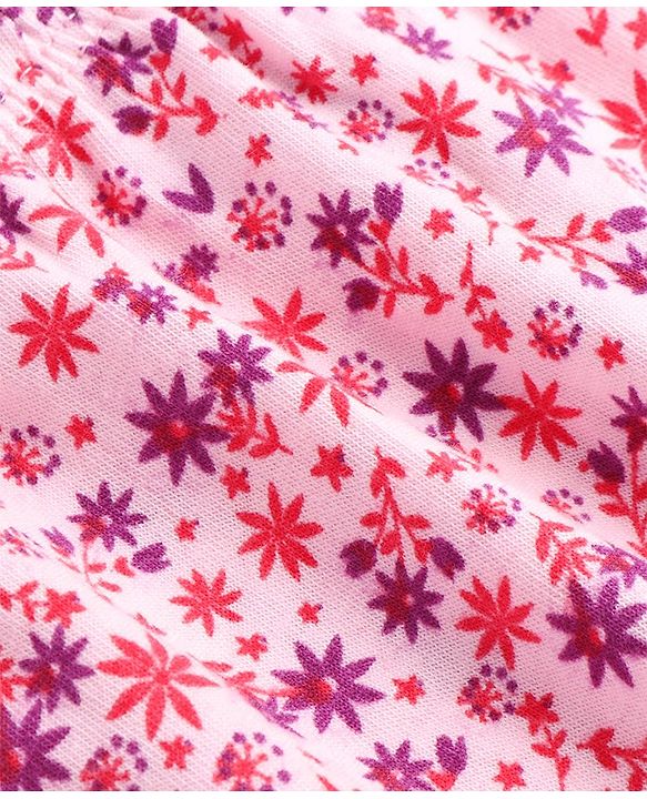 Pine Kids Cotton Lycra Knit Bloomer with Heart & Floral Print Pack of 3 - ( Color May Vary )