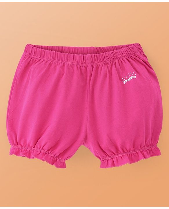 Pine Kids Cotton Lycra Knit Stars Printed Bloomers Pack of 3 (Colour May Vary)
