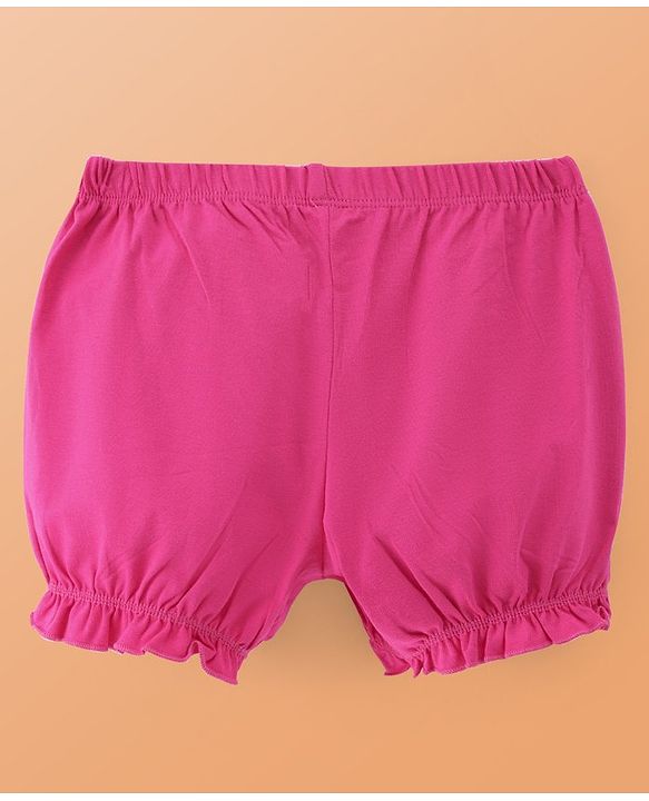 Pine Kids Cotton Lycra Knit Stars Printed Bloomers Pack of 3 (Colour May Vary)