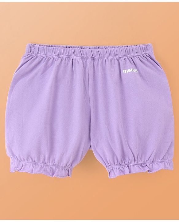 Pine Kids Cotton Lycra Knit Bloomers With Hearts Print Pack Of 3 (Colour May Vary)