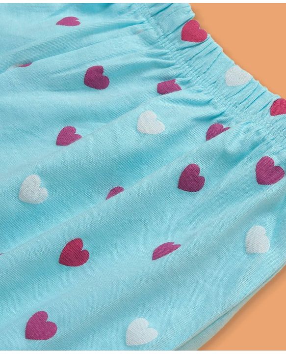 Pine Kids Cotton Lycra Knit Bloomers With Hearts Print Pack Of 3 (Colour May Vary)
