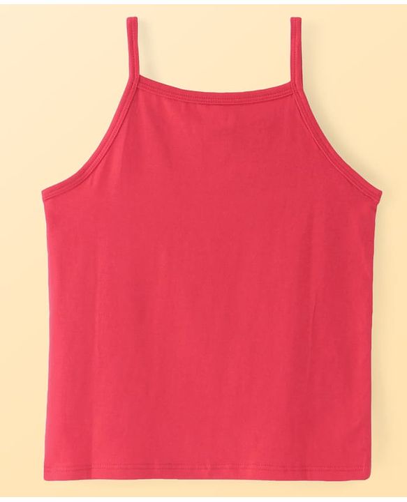 Pine Kids Cotton Lycra Sleeveless Solid Slips With Stripes & Polka Dot Print Pack of 3 (Color May Vary)