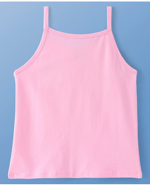 Pine Kids Cotton Lycra Sleeveless Solid Slips With Stripes & Polka Dot Print Pack of 3 (Color May Vary)