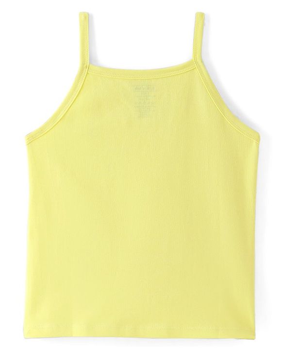 Pine Kids Cotton Lycra Singlet Sleeves Solid Slips Pack of 3 - Multicolour