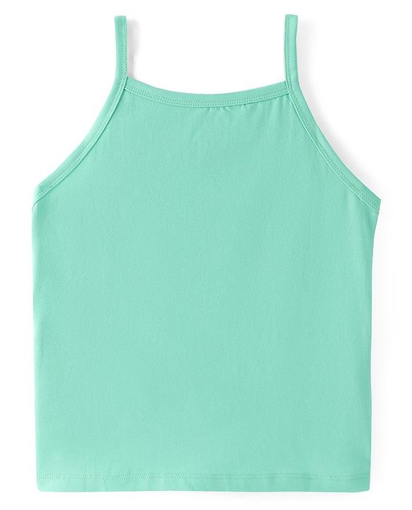 Pine Kids Cotton Lycra Singlet Sleeves Solid Slips Pack of 3 - Multicolour