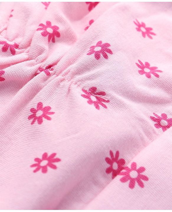 Pine Kids Cotton Knit Sleeveless Bralettes With Floral Print Pack of 3 (Colour May Vary)