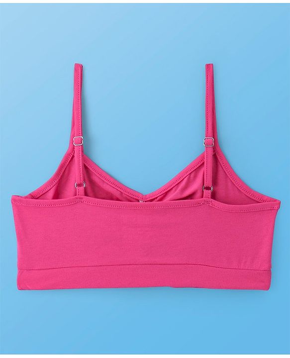 Pine Kids Cotton Knit Sleeveless Bralettes With Floral Print Pack of 3 (Colour May Vary)