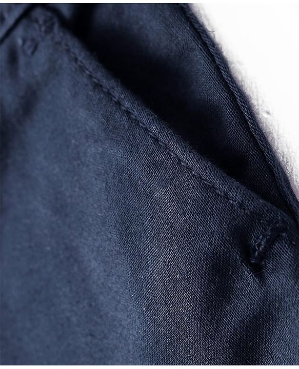 Pine Kids Cotton Woven Full Length Solid Trouser - Navy Blue