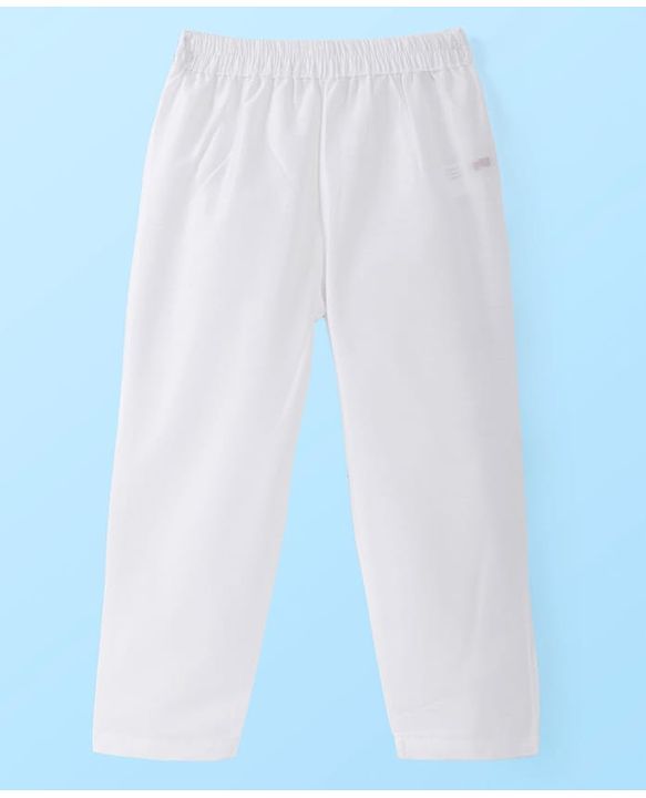 Babyhug Full Sleeves Solid Kurta Pyjama Set with Sequenced Embroidered Jacket - White & Silver