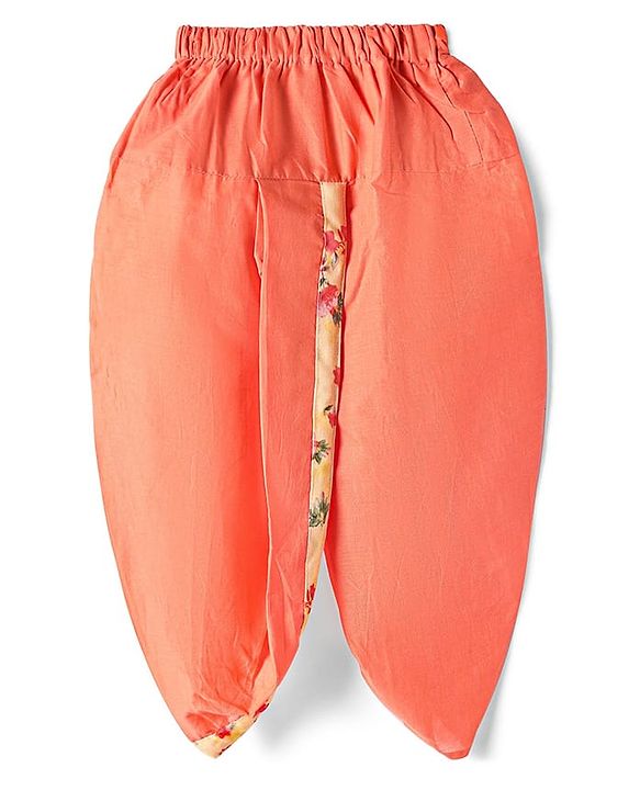 Babyhug Cambric Woven Full Sleeves Floral Printed Kurta Dhoti Set - Yellow & Orange