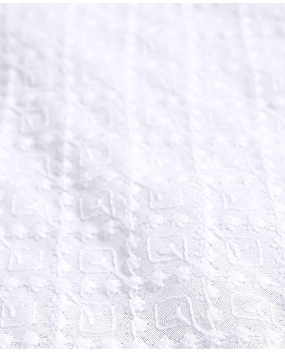 Babyhug Cotton Woven Full Sleeves Solid Embroidered Kurta Pyjama Set - White