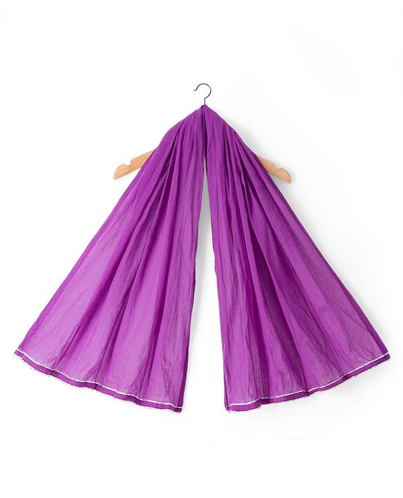 Babyhug Cotton Woven Half Sleeves Lehenga Choli Set With Floral Print & Dupatta - Purple