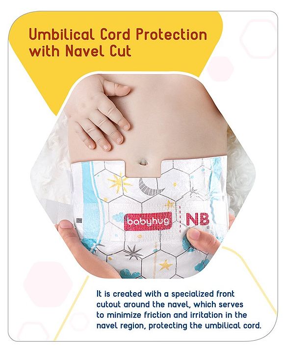 Babyhug Advanced Tape Style Diapers New Born Size - 10 Pieces