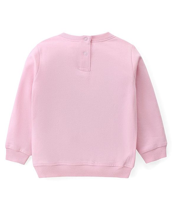 Babyhug Cotton Knit Full Sleeves Top & Lounge Pants Set With Rainbow Print - Pink & Blue