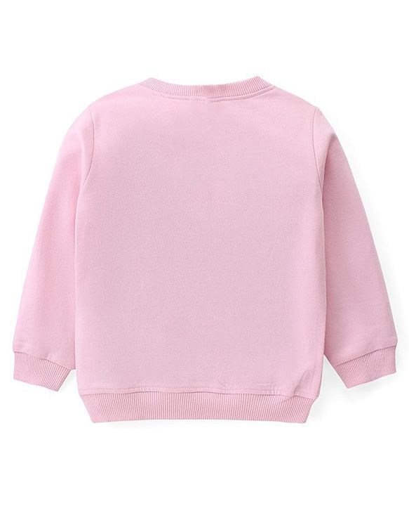 Babyhug Cotton Knit Full Sleeves Top & Lounge Pants Set With Rainbow Print - Pink & Blue