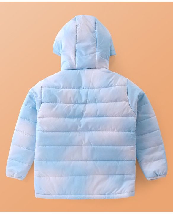Pine Kids Woven Full Sleeves Padded Hooded Jacket With Patch Detailing - Blue