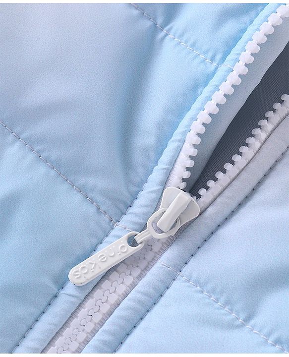 Pine Kids Woven Full Sleeves Padded Hooded Jacket With Patch Detailing - Blue