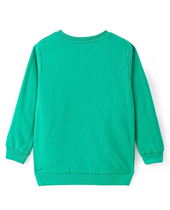 Pine Kids Heavy Gauge Premium Fabric  Full Sleeves Night Suit with Bear Print  - Mint Green