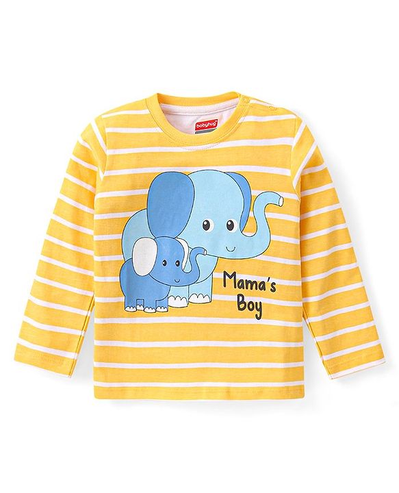 Babyhug Cotton Knit Full Sleeves T-Shirt with Animal Print  Pack of 3- Multicolor