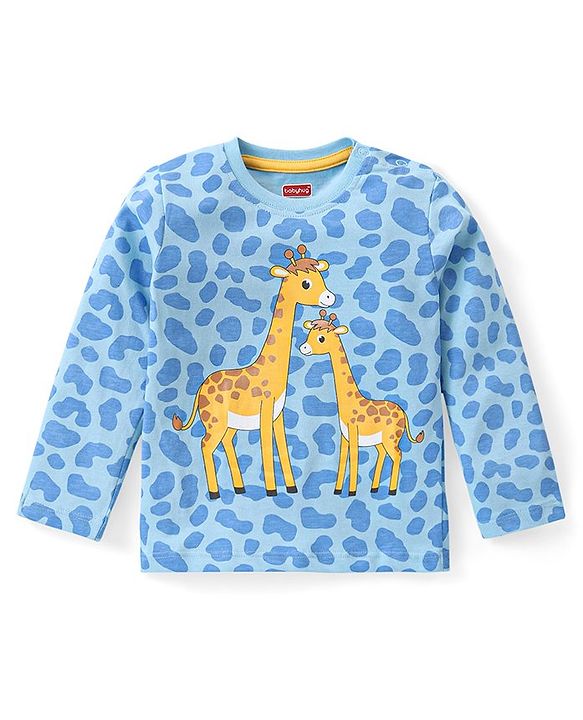 Babyhug Cotton Knit Full Sleeves T-Shirt with Animal Print  Pack of 3- Multicolor